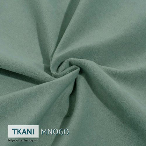 Фото ткани велюра “25” (однотонный зеленый, голубой)
