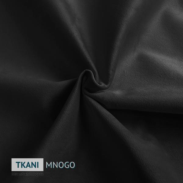 Фото фактуры велюра “mega-12” (однотонный черный)