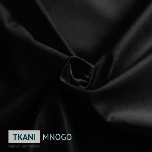 Фото обивки велюра “MR-24” (однотонный черный)