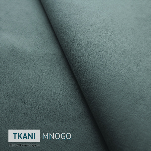 Фото ткани велюра “RS-19” (однотонный голубой)