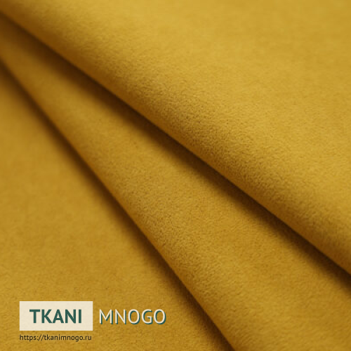 Фото ткани велюра “44” (однотонный желтый)